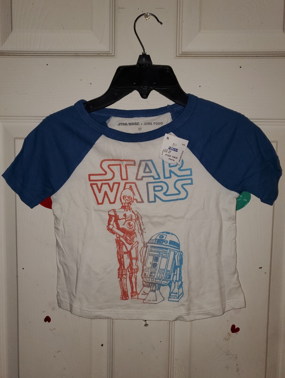 5 for $25 | NWT Star Wars x Junk Food C-3PO & R2-D2 Toddler Raglan Shirt